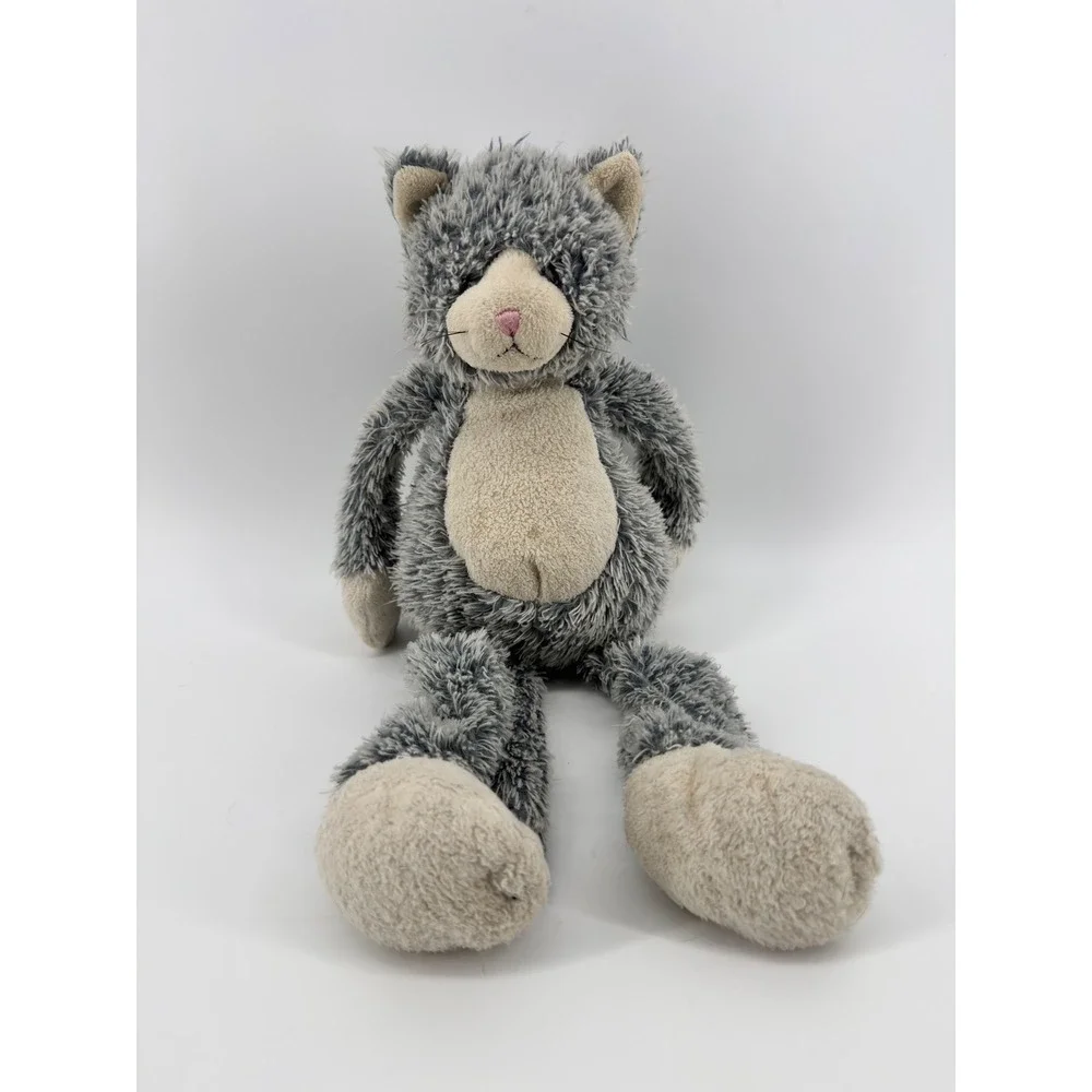 Jellycat London Junglie Cat Grey Cream Plush Stuffed Animal Toy Retired